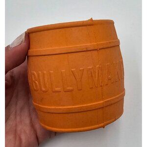 NWOT Bullymake Durable Tough Chewer Dog Toy Barrel Shape Orange Treat Hider